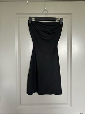 SPANX Black Strapless Mini Dress